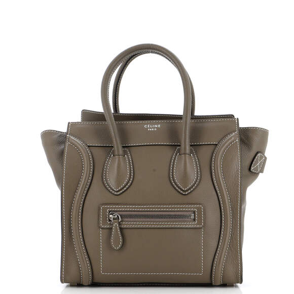 Celine Luggage Bag Grainy Leather Micro #185643C10B - Picture 1 of 9